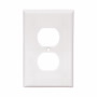 2032WB0X - Wallplate 1G Dup Recp Thermoset Mid WH - Eaton