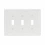 2041WB0X - Wallplate 3G Toggle Thermoset Mid WH - Eaton