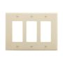 2063A - Wallplate 3G Decorator Thermoset Mid Al - Eaton Wiring Devices