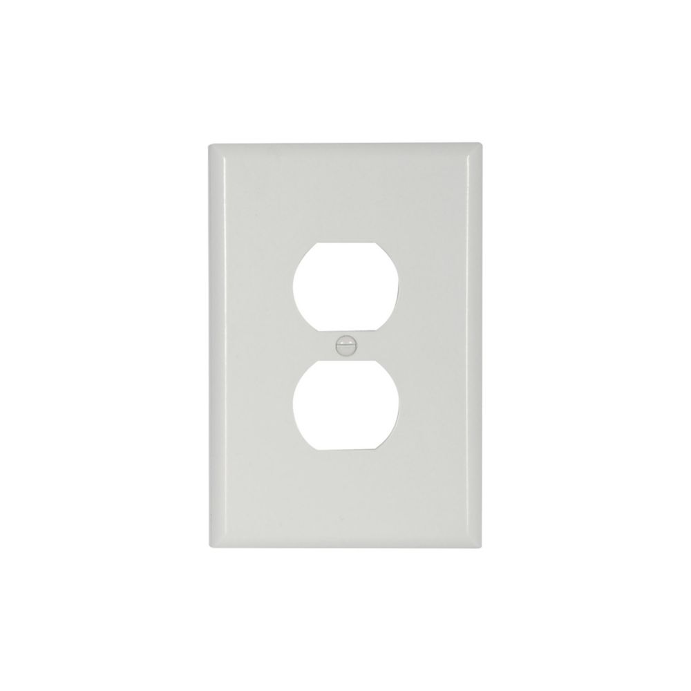 2142W - Wallplate 1G Dup Recp Thermoset Ovr WH - Eaton