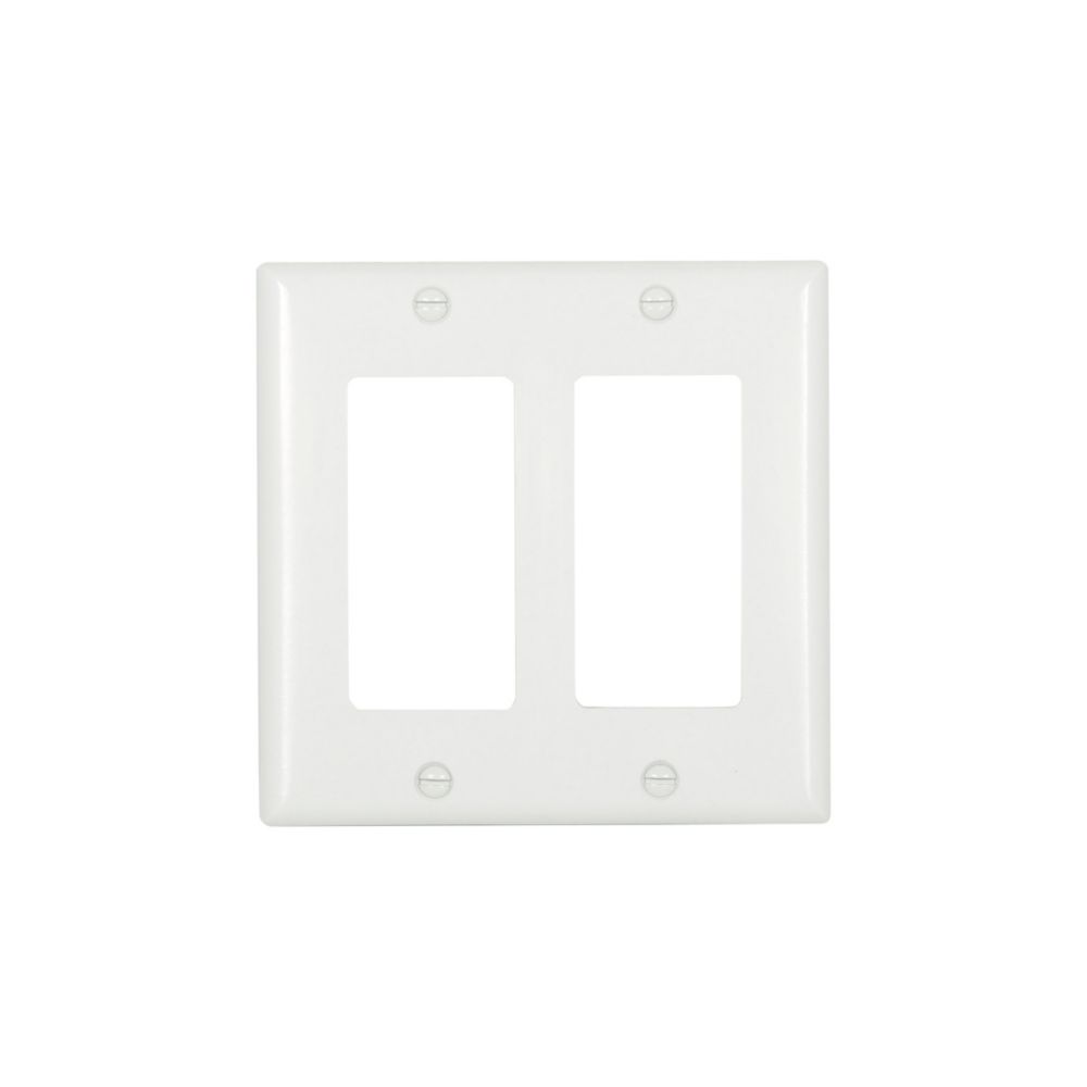 2152W - Wallplate 2G Decorator Thermoset STD WH - Eaton
