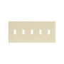 2155V - Wallplate 5G Toggle Thermoset STD Iv - Eaton