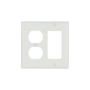 2157W - Wallplate 2G Dup/Deco Thermoset STD WH - Eaton