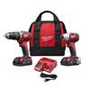 269722CT - M18 Cordless Lith-Ion 2-Tool Combo Kit - Milwaukee Electric Tool