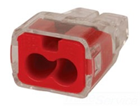 301032 - In-Sure Push-In Wire Conn, 32 2-Port Red, 100/Box - Ideal