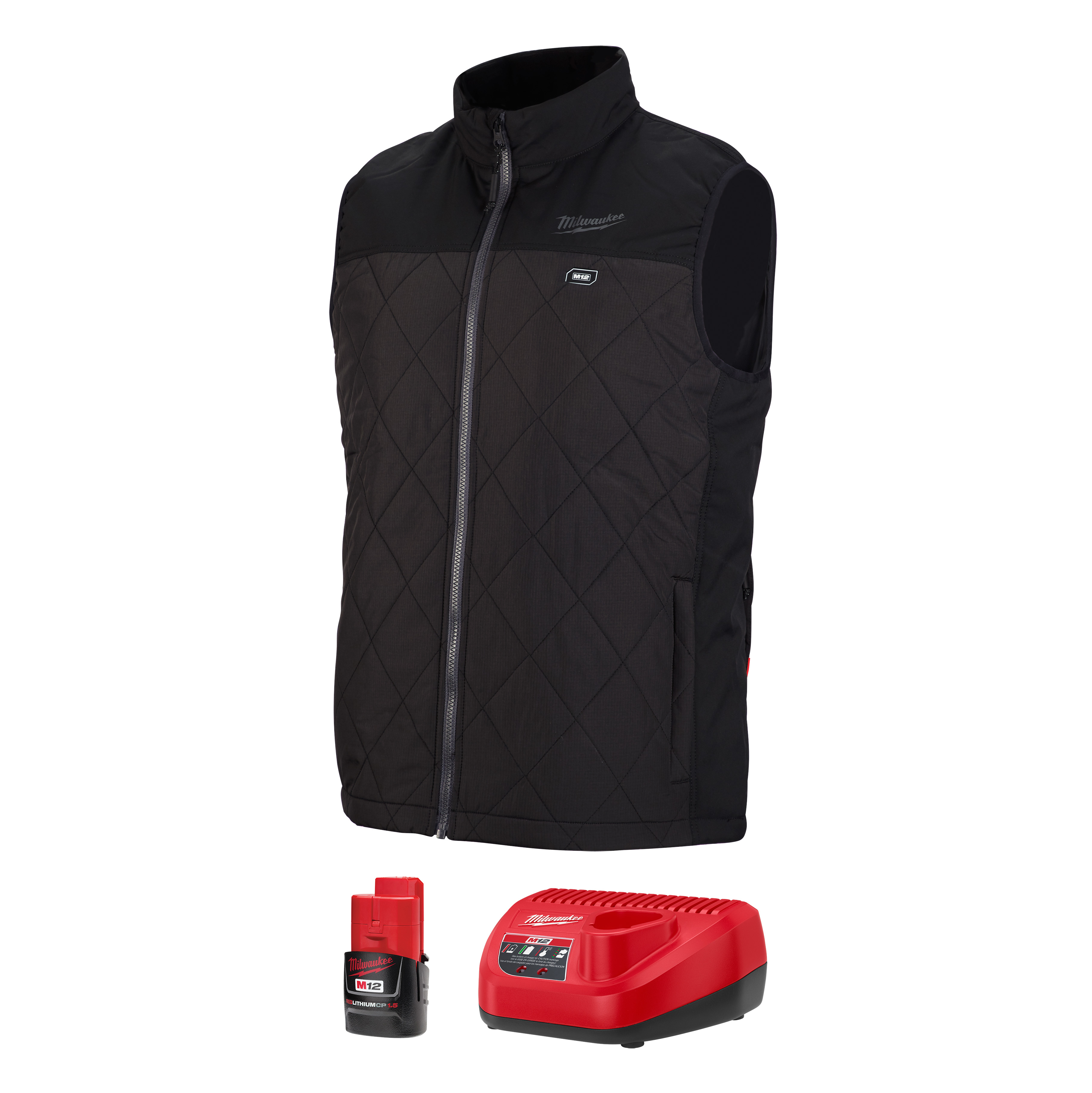 Black for sale online Size S Milwaukee M12 Polyester Heated Vest