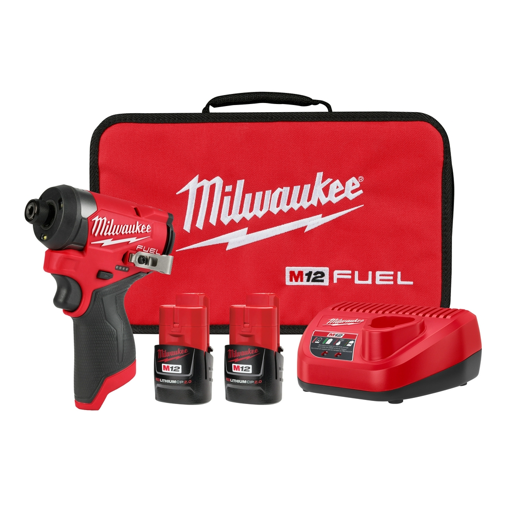 345322 - M12 Fuel 1/4" Hex Impact Driver Kit - Milwaukee®