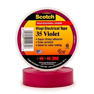 35VI - Vinyl Color Coding Elec Tape 35, 3/4" X 66', VL - Scotch