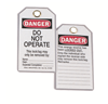 441830 - Heavy-Duty Lockout Tag, "Do Not Operate", 100/Box - Ideal