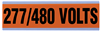 44298 - Voltage & Conduit Marker, "277/480V", Large, 1/Card - Ideal