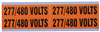 44299 - Voltage & Conduit Marker, "277/480V", Med, 4/Card - Ideal