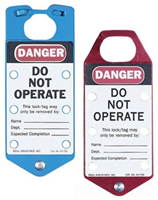 44791 - Safety Lockout Hasp, "Do Not Operate", Red, 1/Card - Ideal