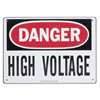 44863 - Safety Sign, "Danger High Voltage", Adhesive - Ideal