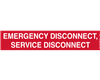 44944 - Nec Emergency Disconnct Labl, 1-3/4"X9"Adhesive 5PK - Ideal