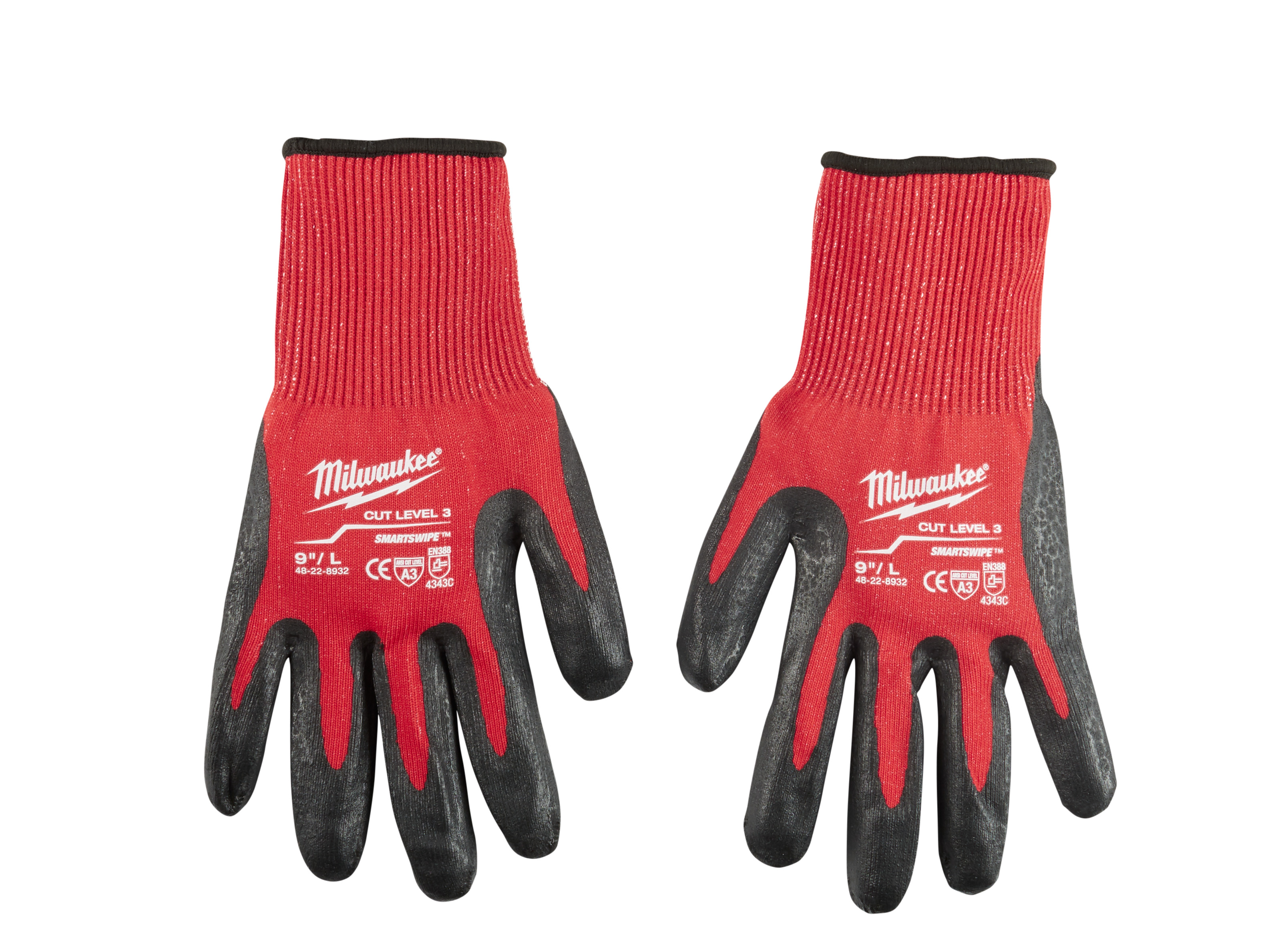 48228932 48-22-8932 Milwaukee® Cut Level 3 Nitrile Dipped Gloves 9