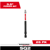 48324795 - Shockwave 3-1/2" Impact Square #2 Power Bits 25PK - Milwaukee®