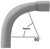 5233817 - 3" SCH40 90D 48"R PVC Elbow Bell End - PVC & Accessories