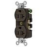 5362B - RCPT, Dup SB, Hubpro, 20A 125V, FG , BR - Hubbell Wiring Devices