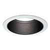 6100BB - 6" Black Metal Baffle Tapered W/2 White Rings - Cooper Lighting Solutions