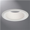6103WBELL - 6" White SS Metal Baffle, White SF Ring - Halo