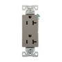 6352GYBU - Recp Deco Dup 20A 125V 2P3W B/Swire Gy - Eaton
