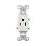 817W - Recp Single 15A 125V 2P3W STR Swire WH - Eaton Wiring Devices