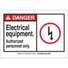 83900 - Danger Elect Equipment Sign, 3.5" X 5", BK/RD/WH - Brady®