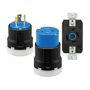 AHCL620P - CCL Plug 20A 250V 2P3W-BL&BK - Eaton Wiring Devices