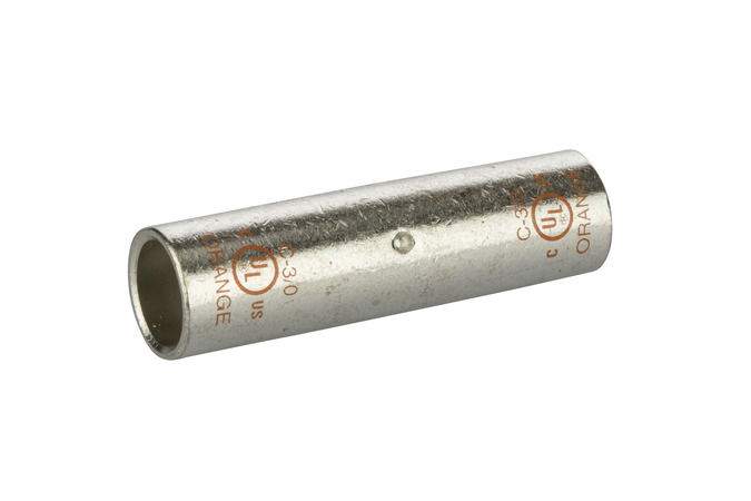 C30 - 3/0 Cu Long Barrel Compression Butt Splice - Nsi