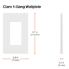 CW1IV - Claro Wallplate 1 Gang Ivory - Lutron