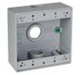 DB375S - (3) 3/4 Hole Gry 2G Box - Hubbell--Raco