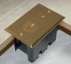 FB2 - Floor Box, Rectangular, Brass CVR, W/TR DPLX RCPT - Allied Moulded Products