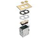 FLB5321MB - 1G BRS Floor Box Kit, (2) Thread Plug - Arlington Industries