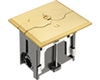 FLBAF101MB - 1G NM Adj FLR Box W/Brass 2 Flip Lid CVR - Arlington Industries