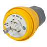 HBL28W75 - Plug, W/Tight, 3P 30A, 250V, L15-30P, Yl - Wiring Device-Kellems