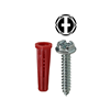 K6HX - #10 Red Conical Anchor Kit W/HH Combo Drive Screws - LH Dottie