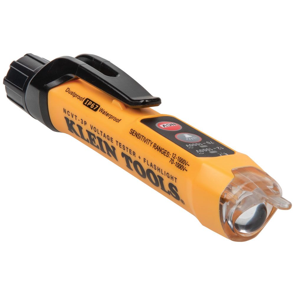 NCVT3P - Dual Range Non-Contact Voltage Tester W/Flashlight - Klein Tools