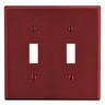 P2R - Wallplate, 2-G, 2) Tog, Red - Wiring Device-Kellems