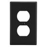 P8BK - Wallplate, 1-G, 1) Dup, BK - Hubbell Wiring Devices