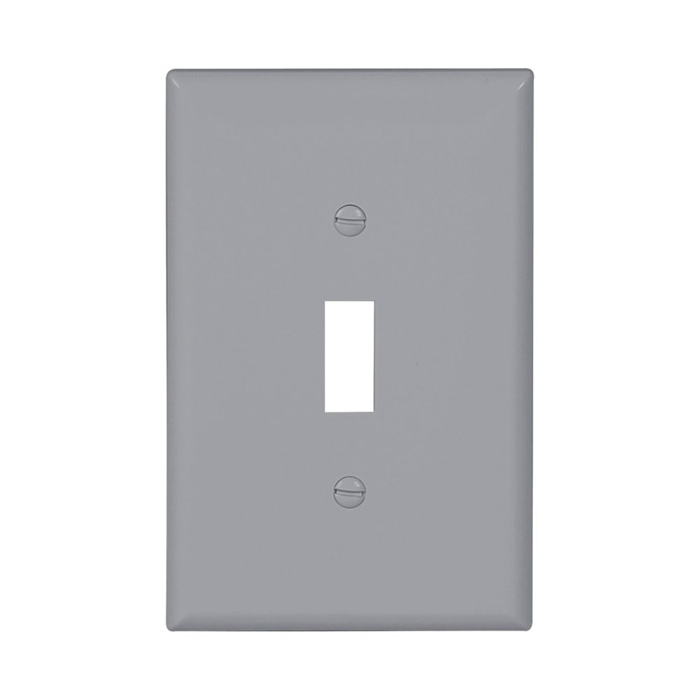 PJ1GY - Wallplate 1G Toggle Poly Mid Gy - Eaton