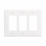 PJ263W - Wallplate 3G Decorator Poly Mid WH - Eaton Wiring Devices