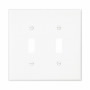 PJ2W - Wallplate 2G Toggle Poly Mid WH - Eaton Wiring Devices