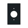 PJ7BK - Wallplate 1G SGL Rec W/1.4" Hole Poly Mid BK - Eaton