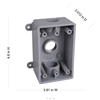 PSB37550GY - HBL 1G NM WP Box, (3)1/2 or 3/4" Outlets - Hubbell--Raco