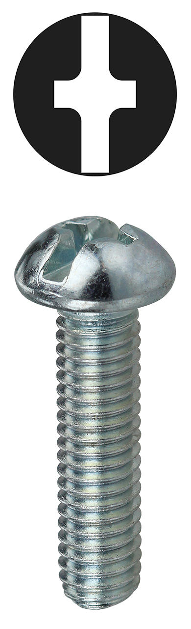 RMC141 - 1/4''-20 X 1'' Phil/Slot RH Machine Screw - LH Dottie