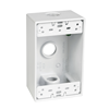 SB350WH - (3)1/2 HL WHT Rect Box - Hubbell--Raco