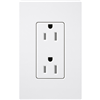 SCRS15TRSW - Satin 15A Receptacle Tamper Resistant Snow - Lutron