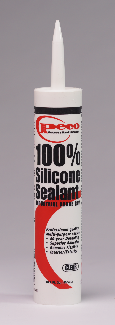 SILIC0NEC - 10 Ounce Cartridge Silicon Caulk - Clear - Peco Fasteners