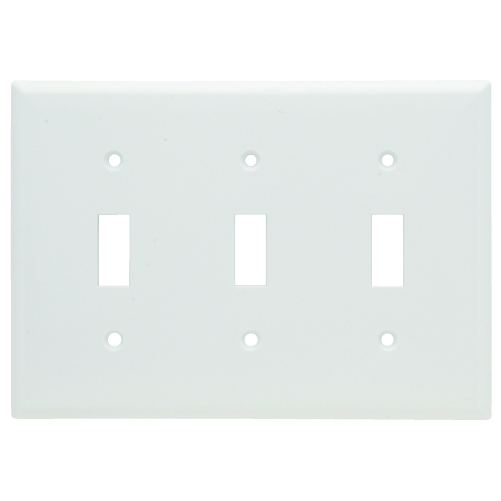 SP3W - Plate Plastic 3G 3TOG W/Out Line WH - Legrand-Pass & Seymour