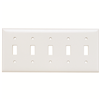 SP5W - Smooth Wall Plate 5G Toggle White - Pass & Seymour/Legrand
